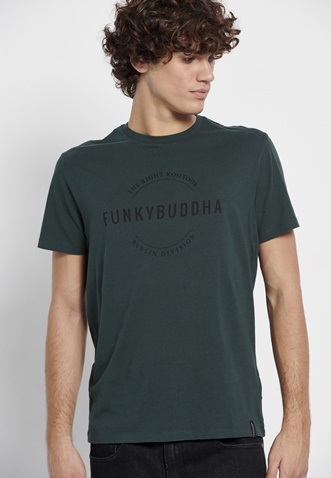 FUNKY BUDDHA-Ανδρικό t-shirt FUNKY BUDDHA πράσινο
