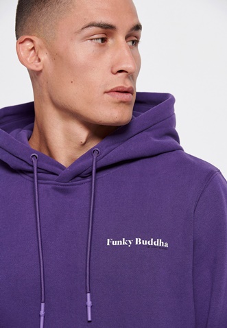 FUNKY BUDDHA-Ανδρική essential φούτερ μπλούζα FUNKY BUDDHA μοβ