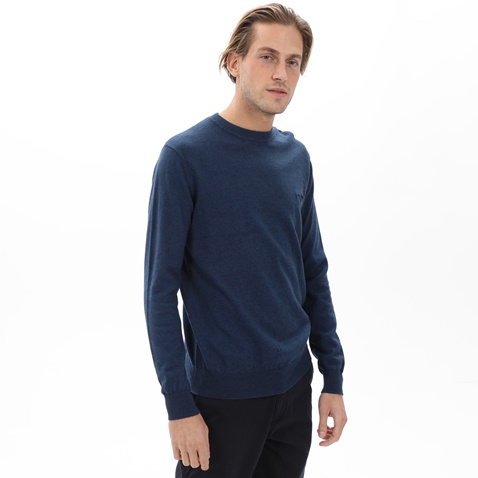 NAVY & GREEN-Ανδρικό πουλόβερ NAVY & GREEN μπλε