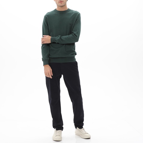 NAVY & GREEN-Ανδρικό πουλόβερ NAVY & GREEN πράσινο