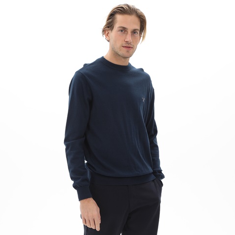 NAVY & GREEN-Ανδρικό πουλόβερ NAVY & GREEN πετρόλ