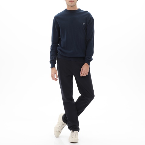 NAVY & GREEN-Ανδρικό πουλόβερ NAVY & GREEN πετρόλ