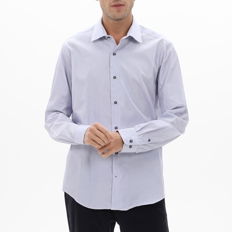 NAVY & GREEN-Ανδρικό πουκάμισο NAVY & GREEN COMFORT FIT γαλάζιο