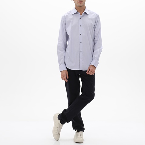 NAVY & GREEN-Ανδρικό πουκάμισο NAVY & GREEN COMFORT FIT γαλάζιο