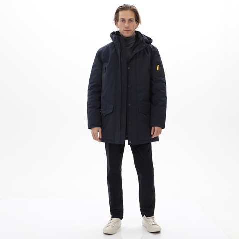 NAVY & GREEN-Ανδρικό μακρύ μπουφάν NAVY & GREEN μπλε 