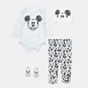 DISNEY-Βρεφικό σετ DISNEY Mickey Mouse 20856/19377 λευκό γκρι