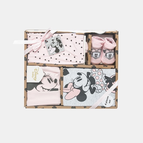 DISNEY-Βρεφικό Σετ DISNEY Minnie Mouseγκρι  20856/19377 ροζ