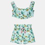 ALOUETTE-Παιδικό σετ από cropped top και σορτς ALOUETTE πράσινο