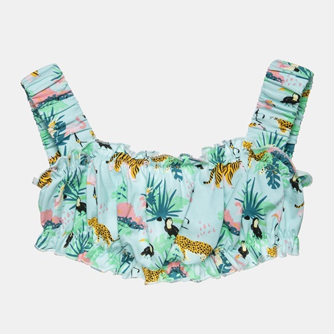 ALOUETTE-Παιδικό σετ από cropped top και σορτς ALOUETTE πράσινο