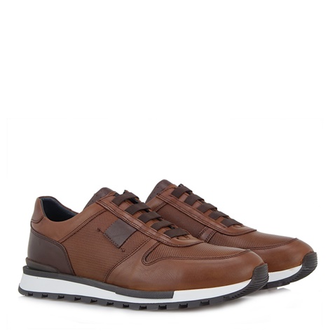 GIOVANNI MORELLI-Ανδρικά sneakers GIOVANNI MORELLI S537B45 καφέ ταμπά