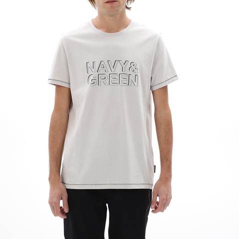 NAVY & GREEN-Ανδρικό t-shirt NAVY & GREEN λευκό