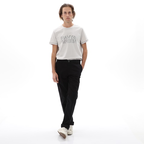 NAVY & GREEN-Ανδρικό t-shirt NAVY & GREEN λευκό