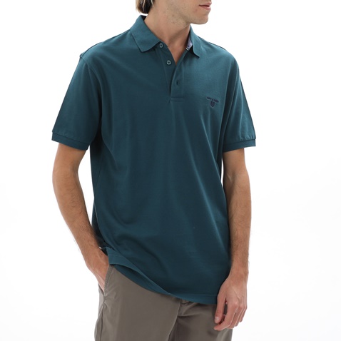 NAVY & GREEN-Ανδρική polo μπλούζα NAVY & GREEN πράσινη