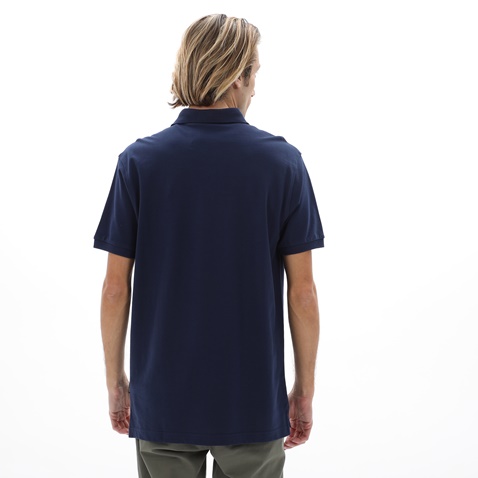 NAVY & GREEN-Ανδρική polo μπλούζα NAVY & GREEN σκούρο μπλε
