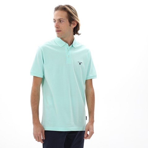 NAVY & GREEN-Ανδρική polo μπλούζα NAVY & GREEN φυστικί
