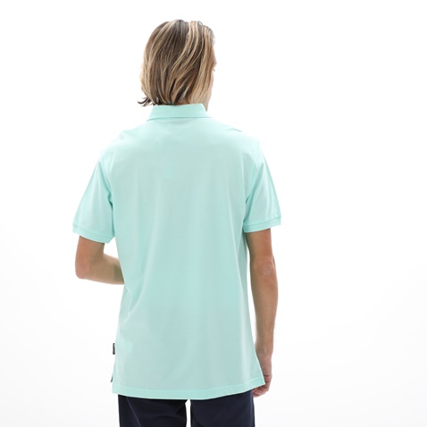 NAVY & GREEN-Ανδρική polo μπλούζα NAVY & GREEN φυστικί