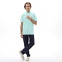 NAVY & GREEN-Ανδρική polo μπλούζα NAVY & GREEN φυστικί