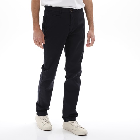 NAVY & GREEN-Ανδρικό chino παντελόνι NAVY & GREEN MODERN FIT μπλε σκούρο