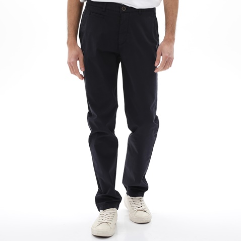 NAVY & GREEN-Ανδρικό chino παντελόνι NAVY & GREEN MODERN FIT μπλε σκούρο
