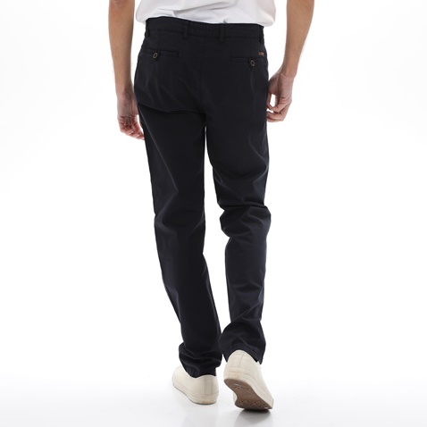 NAVY & GREEN-Ανδρικό chino παντελόνι NAVY & GREEN MODERN FIT μπλε σκούρο