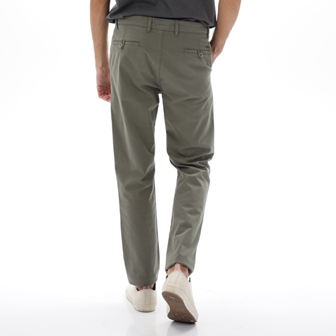 NAVY & GREEN-Ανδρικό chino παντελόνι NAVY & GREEN MODERN FIT πράσινο