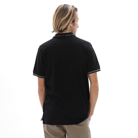 NAVY & GREEN-Ανδρική polo μπλούζα NAVY & GREEN μαύρη