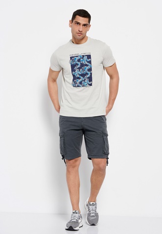 FUNKY BUDDHA-Ανδρικό t-shirt FUNKY BUDDHA γκρι