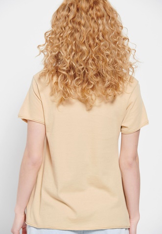 FUNKY BUDDHA-Γυναικείο t-shirt FUNKY BUDDHA μπεζ