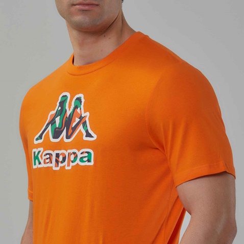 KAPPA-Ανδρικό t-shirt KAPPA 1156520016 Logo Fioro πορτοκαλί