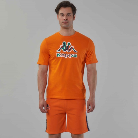 KAPPA-Ανδρικό t-shirt KAPPA 1156520016 Logo Fioro πορτοκαλί