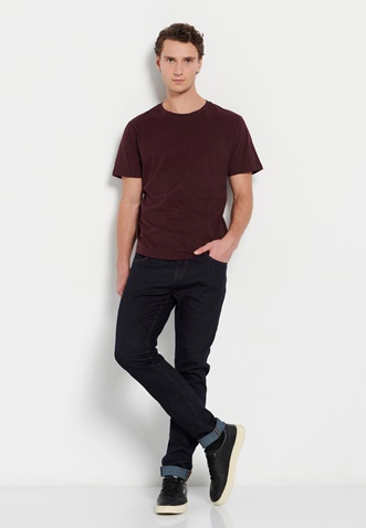 FUNKY BUDDHA-Ανδρικό t-shirt FUNKY BUDDHA καφέ