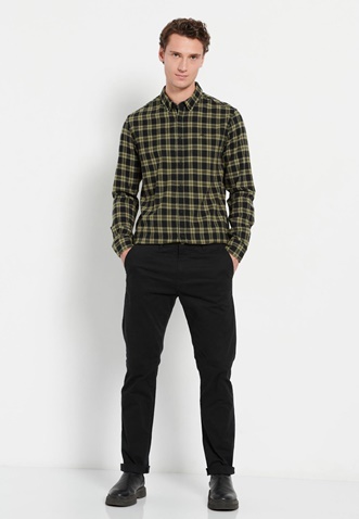 FUNKY BUDDHA-Ανδρικό chino παντελόνι FUNKY BUDDHA essential comfort μαύρο