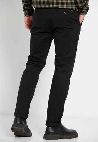 FUNKY BUDDHA-Ανδρικό chino παντελόνι FUNKY BUDDHA essential comfort μαύρο