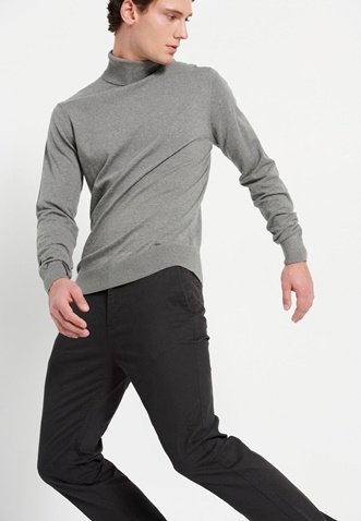 FUNKY BUDDHA-Ανδρικό chino παντελόνι FUNKY BUDDHA Essential comfort μαύρο