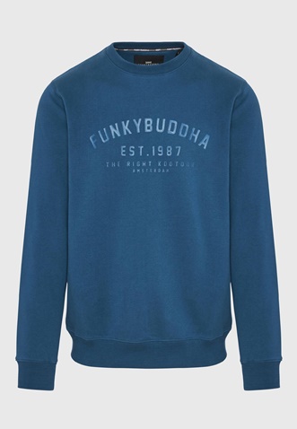FUNKY BUDDHA-Ανδρική φούτερ μπλούζα FUNKY BUDDHA μπλε