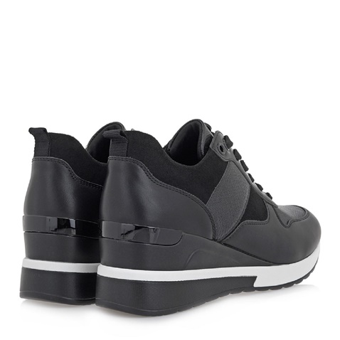 JK LONDON-Γυναικείο casual sneakers wedges JK LONDON T104B3423 μαύρα