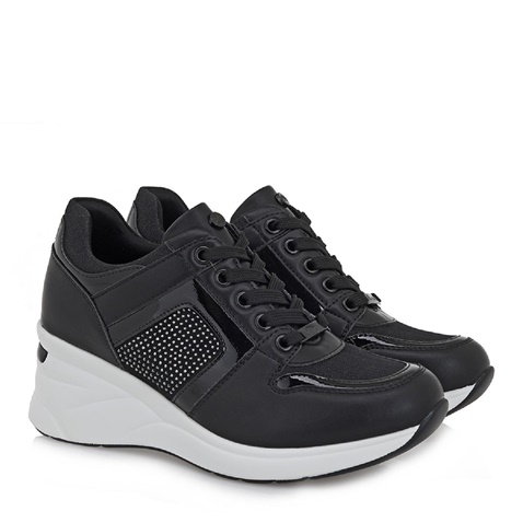 JK LONDON-Γυναικεία casual sneakers JK LONDON  T104B0513 μαύρα