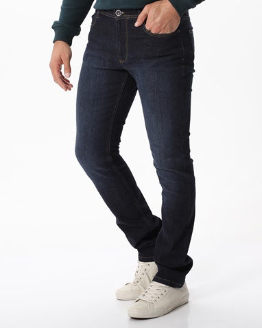 NAVY & GREEN-Ανδρικό jean παντελόνι NAVY & GREEN low waist μπλε 