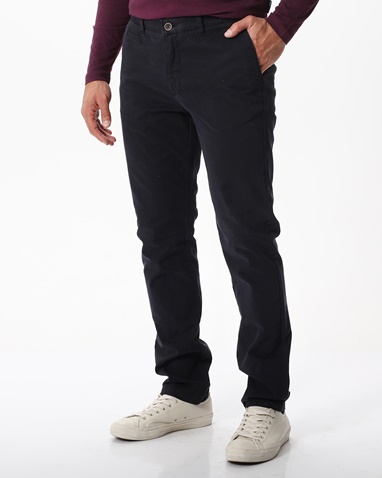 NAVY & GREEN-Ανδρικό chino παντελόνι NAVY & GREEN σκούρο μπλε