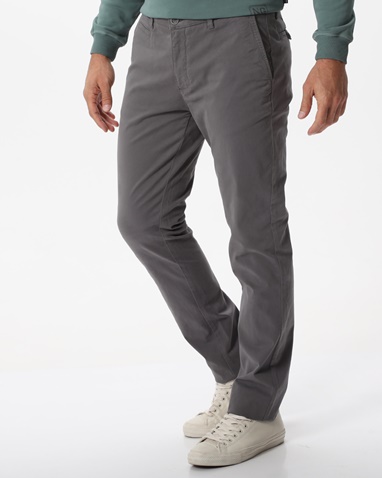 NAVY & GREEN-Ανδρικό chino παντελόνι NAVY & GREEN γκρι