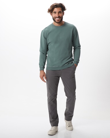 NAVY & GREEN-Ανδρικό chino παντελόνι NAVY & GREEN γκρι