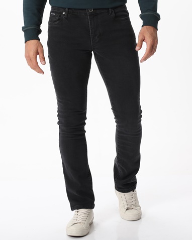 NAVY & GREEN-Ανδρικό jean παντελόνι NAVY & GREEN low waist μαύρο 