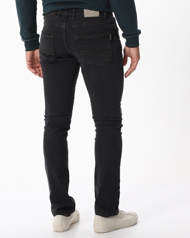 NAVY & GREEN-Ανδρικό jean παντελόνι NAVY & GREEN low waist μαύρο 