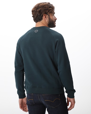 NAVY & GREEN-Ανδρική φούτερ μπλούζα NAVY & GREEN πετρόλ