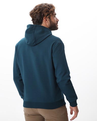 NAVY & GREEN-Ανδρική φούτερ ζακετα NAVY & GREEN πετρόλ