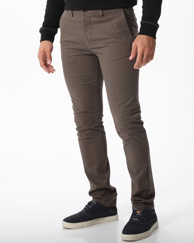 NAVY & GREEN-Ανδρικό chino παντελόνι NAVY & GREEN χακί 