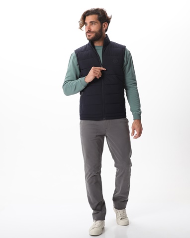 NAVY & GREEN-Ανδρικό αμάνικο μπουφάν NAVY & GREEN μπλε 