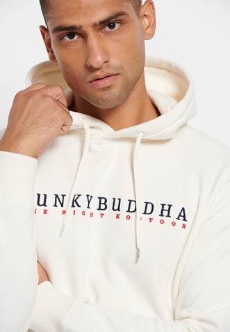 FUNKY BUDDHA-Aνδρική φούτερ μπλούζα FUNKY BUDDHA εκρού 