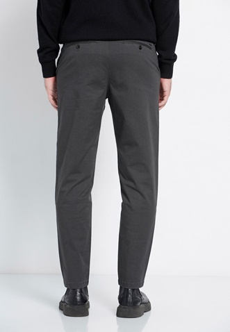 FUNKY BUDDHA-Aνδρικό comfort chino παντελόνι FUNKY BUDDHA Marron γκρι