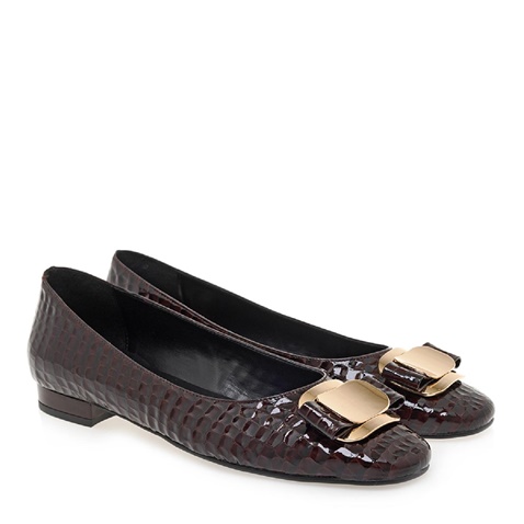 JK LONDON-Γυναικείες μπαλαρίνες JK LONDON T10961011 καφέ